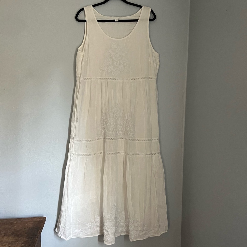 J. Jill Embroidered Summer Dress